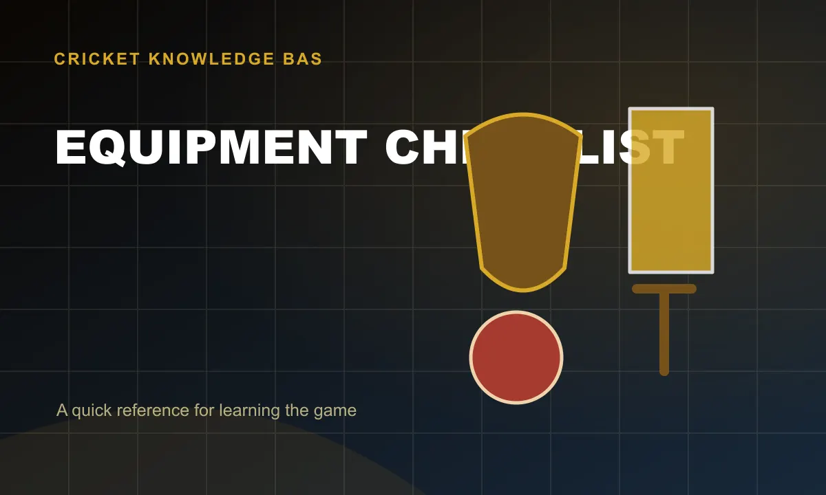Equipment Checklist